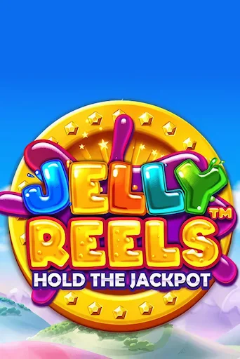 The game logo for Jelly Reels with the subtitle 'Hold the Jackpot' displayed on a gold coin with stars.