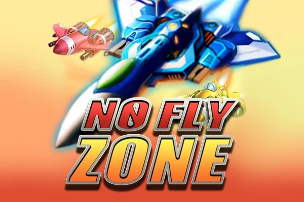 The game logo for 'No Fly Zone' is displayed over several futuristic jets in flight.